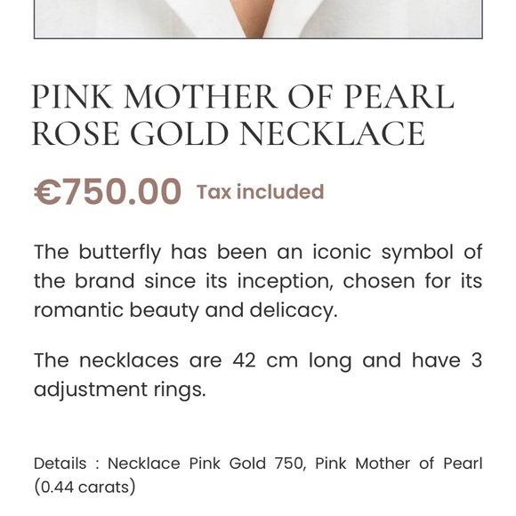 Morganne Bello 18k White Gold Mother of Pearl Necklace - Picture 2 of 6